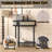 Unique Half Moon Design End Table with Sliding Rattan Door,Elegant Semi-circle Entryway