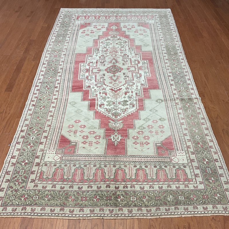Tapis turc en laine Oushak fabriqué à la main Herat