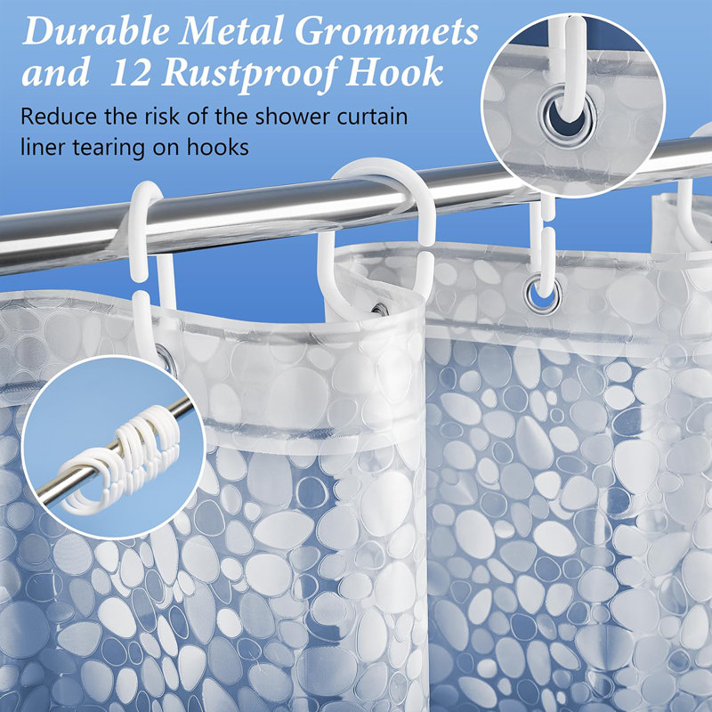 Shower Curtain, 180cm H x 180cm W, Cobblestone