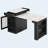 59.5" Kitchen Island with Extendable Dining Table, Kitchen Storage Table with Double-sided Storage, Kitchen Island with 2 Drawers, Power Outlet, Side Open Shelves, for Kitchen, Dining Room, Black-128964676