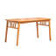 Table de salle à manger extérieure avec trou pour parasol Heno, 59 po, brun clair