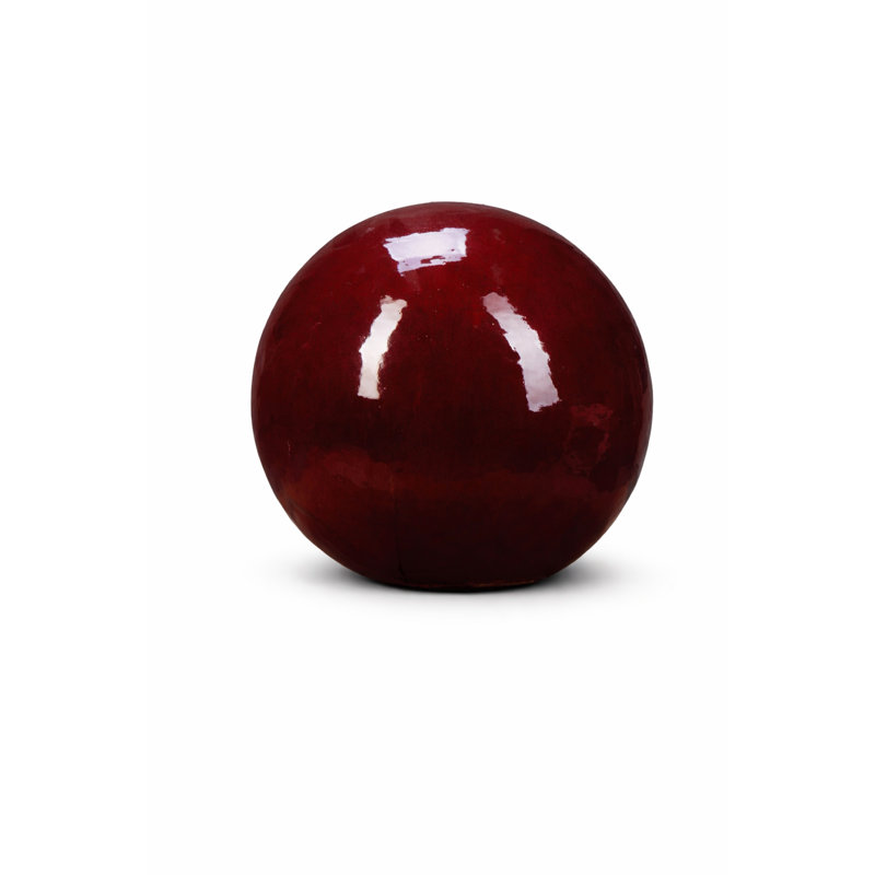 Sphère 12 po - Sang de bœuf, Rouge, H 11,75 po x l 12 po x P 12 po