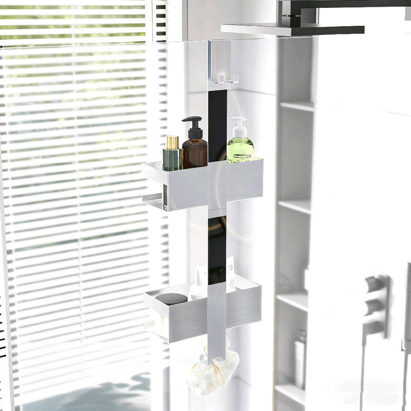 Over-the-Door Stainless Steel Shower Caddy