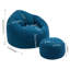 Fauteuil à billes bleu rembourré en mousse pour les loisirs de lecture