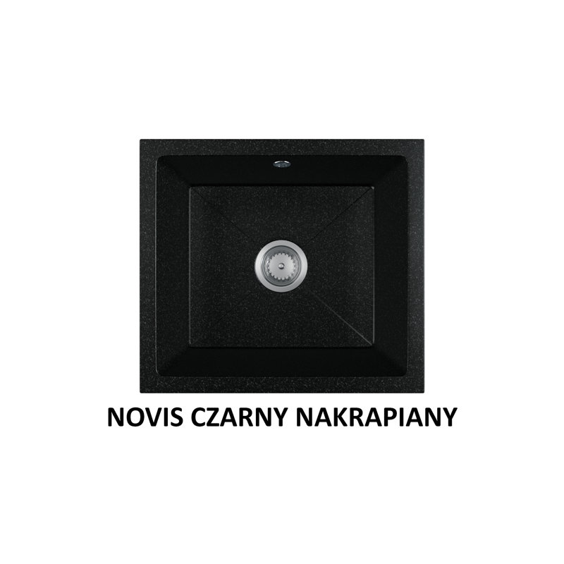 Belfry Kitchen Myers 405mm W Single Bowl Granite Composite Kitchen Sink 0, Black
