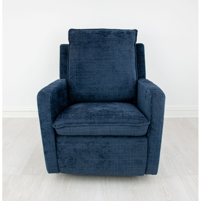 Rachel Power Swivel Rocking Chair, Navy