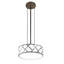 Luminaire suspendu à tambour simple 2 lumières Jotunheim