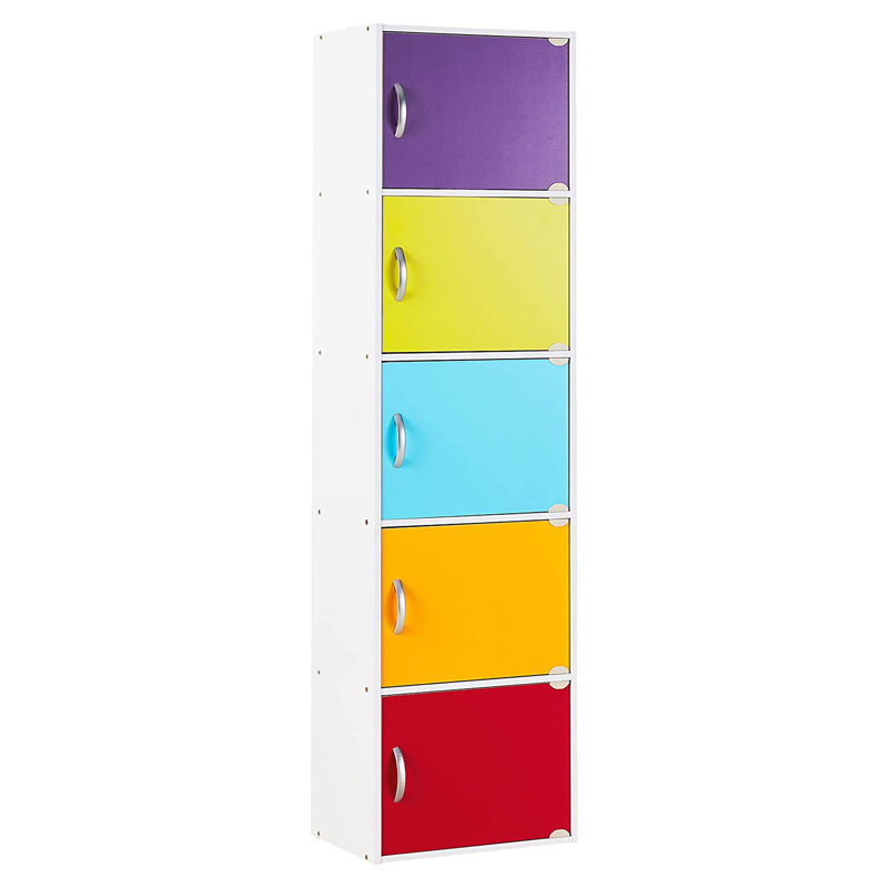 Rainbow Kids' 5-Door Toy Storage Bookcase