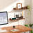 Set Of 6 Wood Floating Wall Shelves, Wall Mounted Decor Storage Picture Ledge Shelves, Modern Display Organizer For Bedroom Living Room Bathroom Kitchen Home Decor