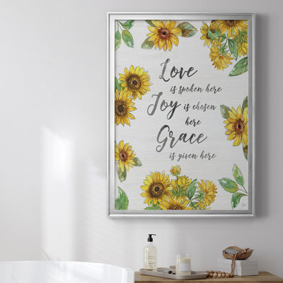 Toile encadrée de qualité supérieure Grace Grace Here - prête à être accrochée
