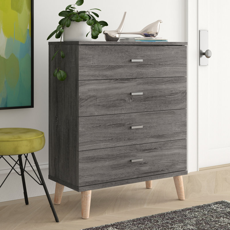 Veronica 31.25'' W 4 - Drawer Dresser, Distressed Gray