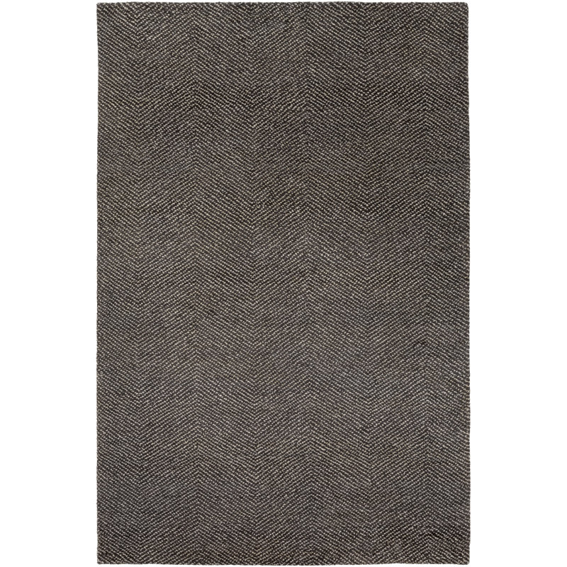 Tapis gris moyen noué à la main Edney, Rectangle 2 pi x 3 pi