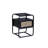 Wonderlin 1-Drawer Metal Nightstand in Black