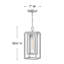 Lanterne suspendue d'extérieur 1 lumière H 16,75 po Natalina-1026207