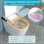 Toilette intelligente avec bidet intégré, ouverture et fermeture automatiques, siège chauffant allongé, capteur de pied encastré, affichage DEL, lavage à l'eau chaude, sécheuse, veilleuse