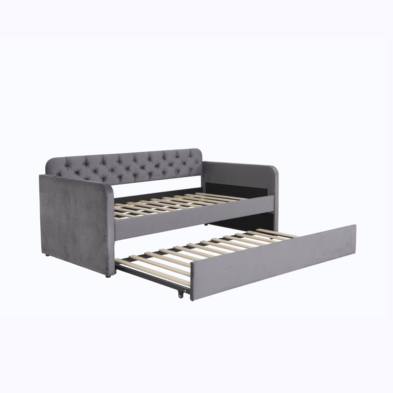 Jennessa Upholstered Daybed, Gray