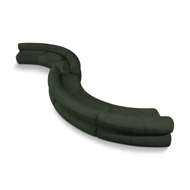 Bale 280'' Upholstered Sectional, Green Chenille Fabric