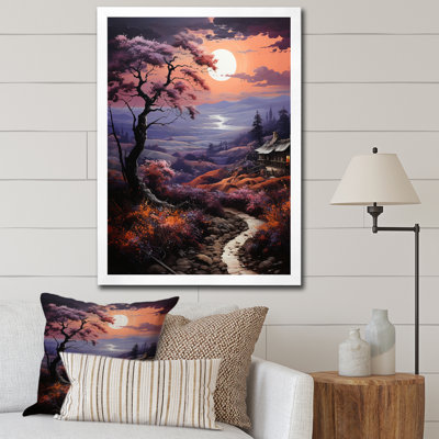 Balal Countryside Crimson Dusk Landscape I - impression