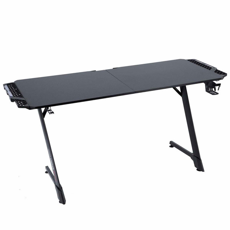 Bureau d'ordinateur en bois massif Harshni