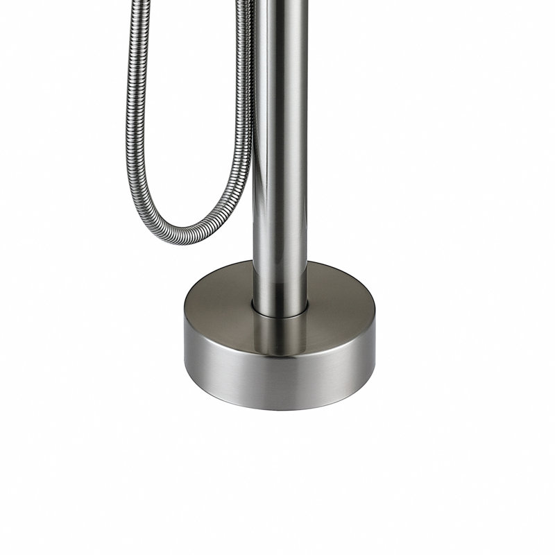 Freestanding Tub Filler with Diverter, Brushed Nickel
