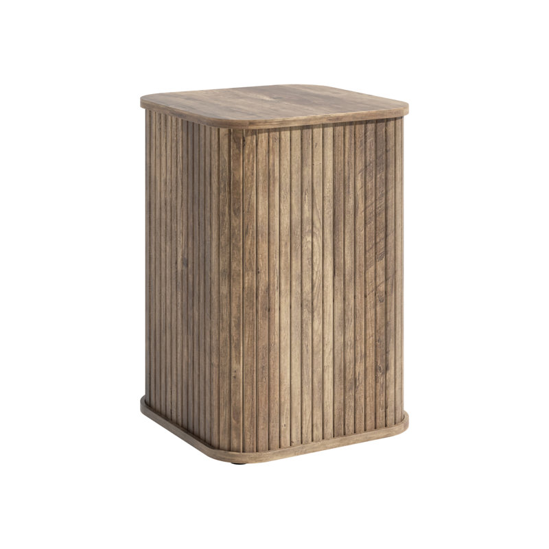 Square End Table, Brown