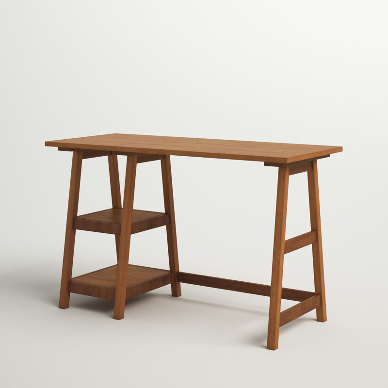Dangelo Solid Wood Computer Desk, Walnut