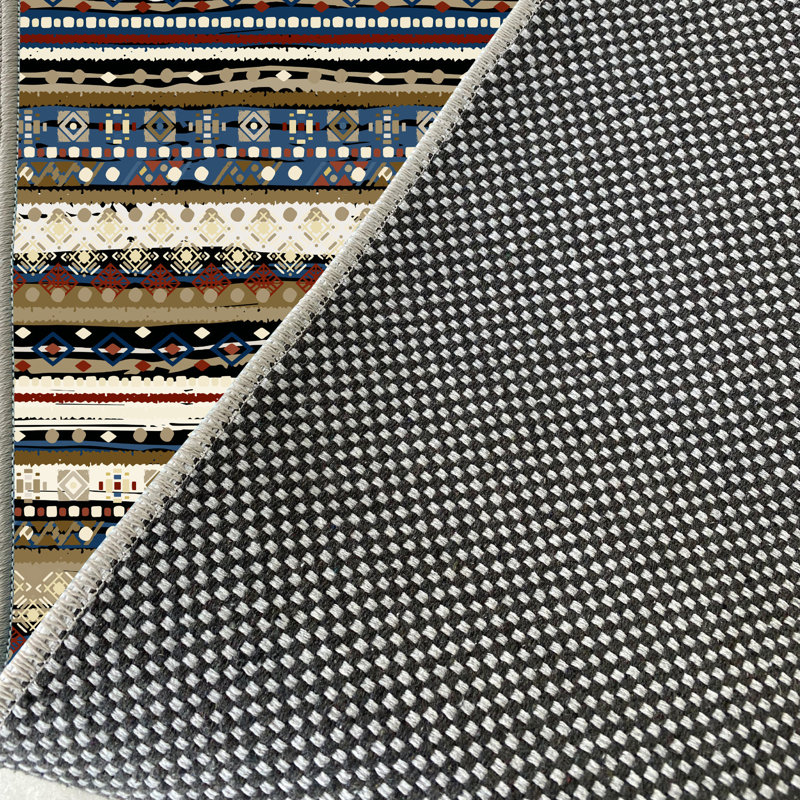 Cotton Striped Indoor Rug, Runner 3'11" x 19'8"