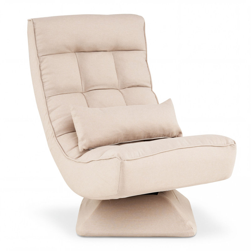 Upholstered Swivel Accent Chair, Beige