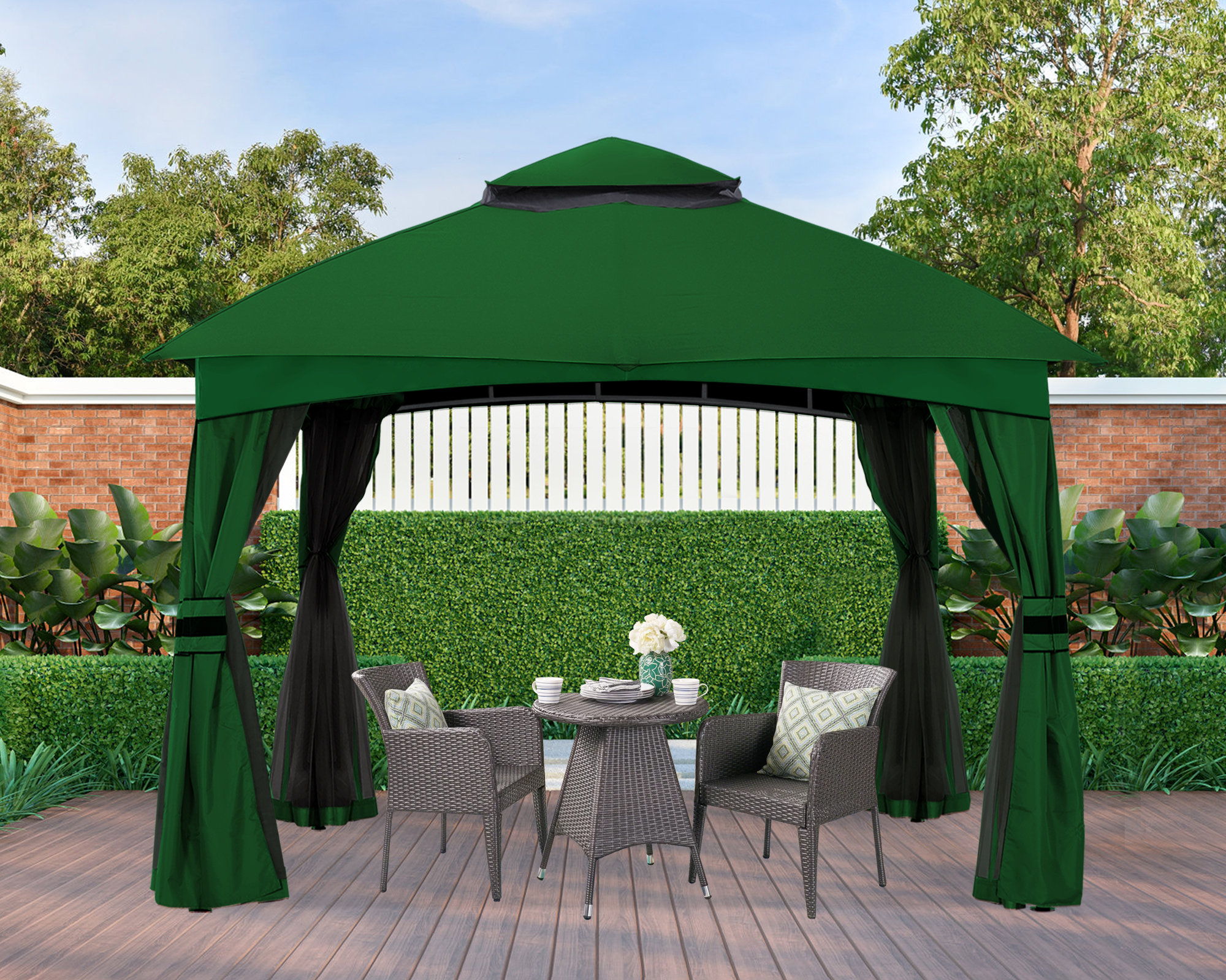 ABCCANOPY Steel Patio Gazebo The Soft Roof Gazebos & Reviews | Wayfair