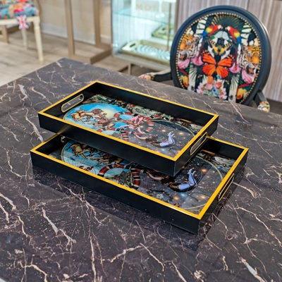 Le Cirque Du Monde Rectangular Tray Set - MYRTLE & MARY