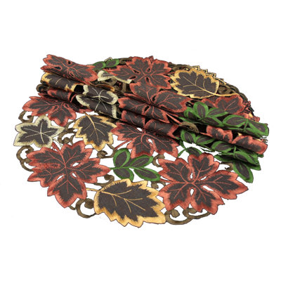 Amryis Polyester Floral Round Doily