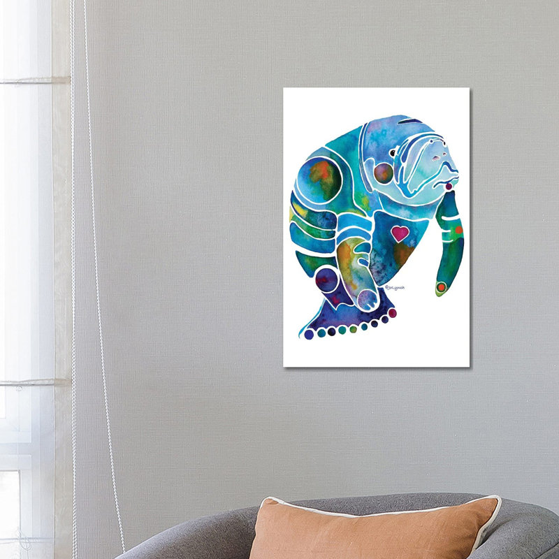 Manatee I 1 Piece Painting on Canvas, 66.04 cm H x 45.72 cm W x 1.91 cm D, Wrapped Canvas