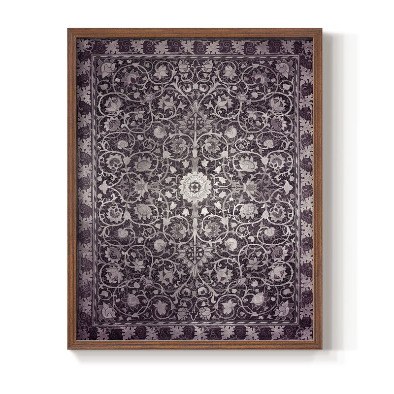 «Vintage Abstract Print», reproduction encadrée III, Noyer, H 30 po x l 24 po