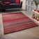 Tarren Handwoven Wool Red Striped Rug