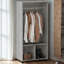 Open Wardrobe Clothes Rail With Storage Shelves on Wheels-1829898429