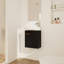 Meuble-lavabo à fermeture en douceur avec lavabo, 16 pouces pour petite salle de bain-1458096076