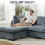 Oversized Down-Filled Modular Sofa With Ottomans-1419937234