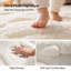 Tapis rond blanc