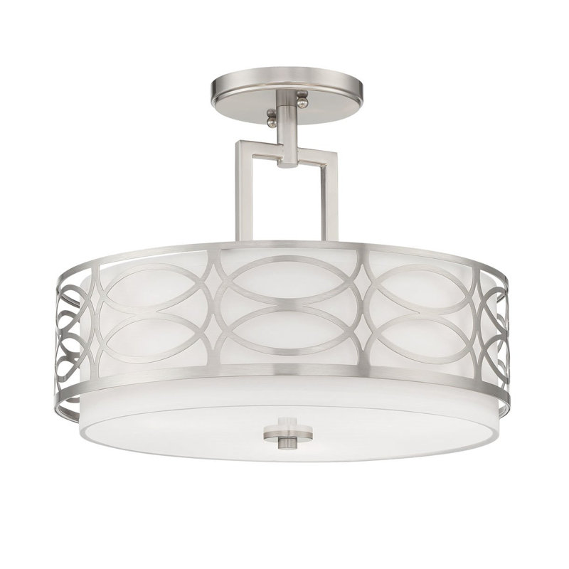 Plafonnier semi-encastré 3 lumières 14,75 po Aiava