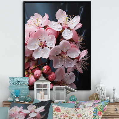 «Apple Blossom Minimalist Serenity I», reproduction d'art sur toile florale