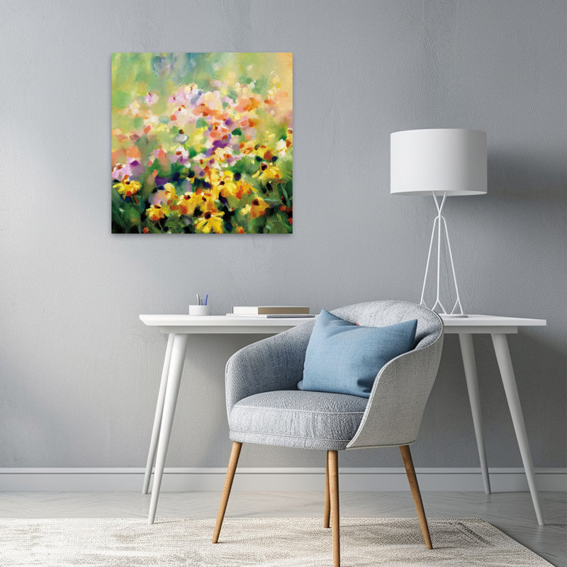 Art floral contemporain Wild Meadow, H 24 po x l 24 po