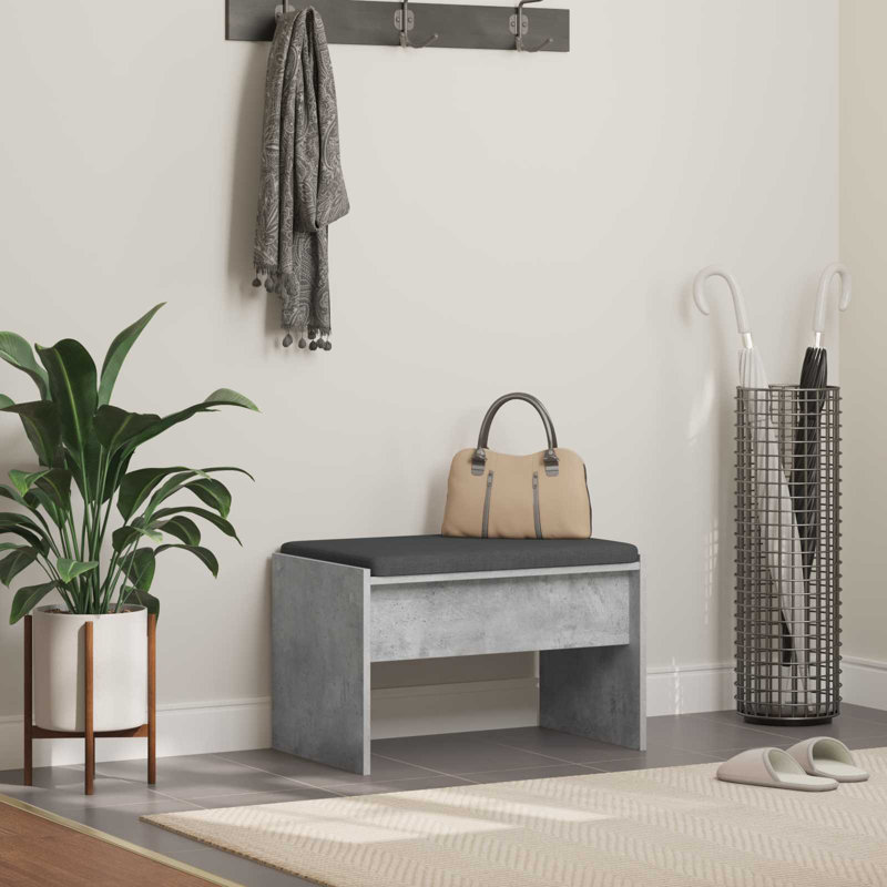 Bench, 40cm H x 63cm W x 38cm D, Concrete Grey