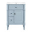 Meuble-lavabo et lavabo compact 24 po, structure en bois massif, design moderne