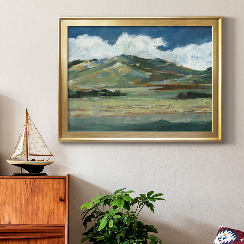 Western Sky II - peinture encadrée, Or, H 18,5 po x l 24,5 po x P 1 po, Pas de tapis