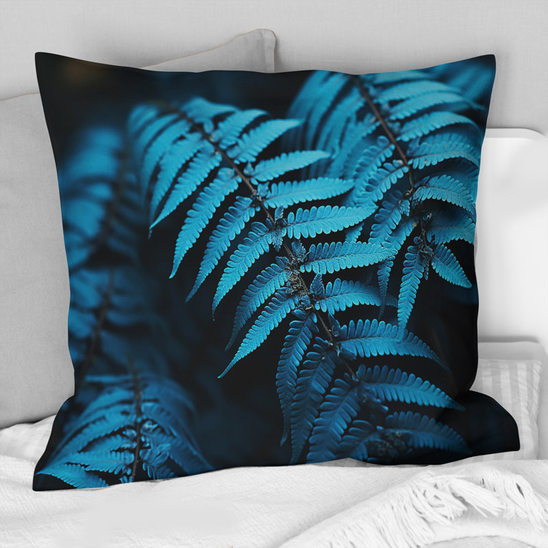 Coussin Ferns Turquoise Whimsy I - Ferns