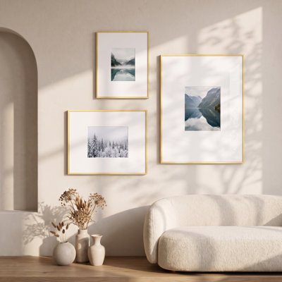 Cadre photo moderne en métal 2 pièces