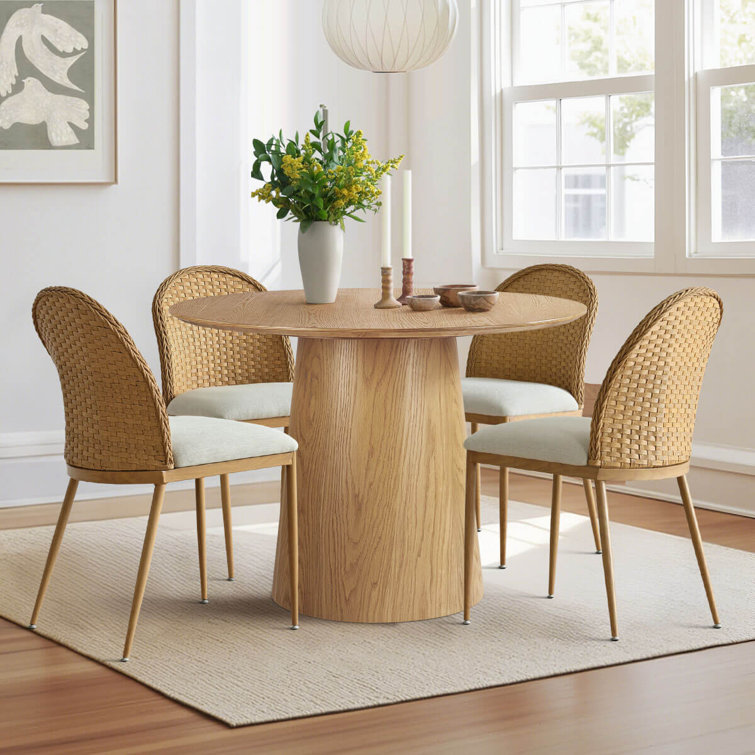 Cicalese 4 Person Round Dining Table Set
