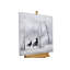 Hand -painted winter forest acrylic painting
