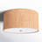 Tamaroa 3 - Light Brown Fabric Drum Flush Mount