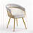 Emaad Leisure Modern Living Dining Room Accent Arm Chairs Club Guest with Metal Legs-1649786363